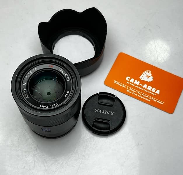 Sony Sonnar T* FE 55mm f1.8 ZA, Good Condition, Sony lens 55mm 1.8 3