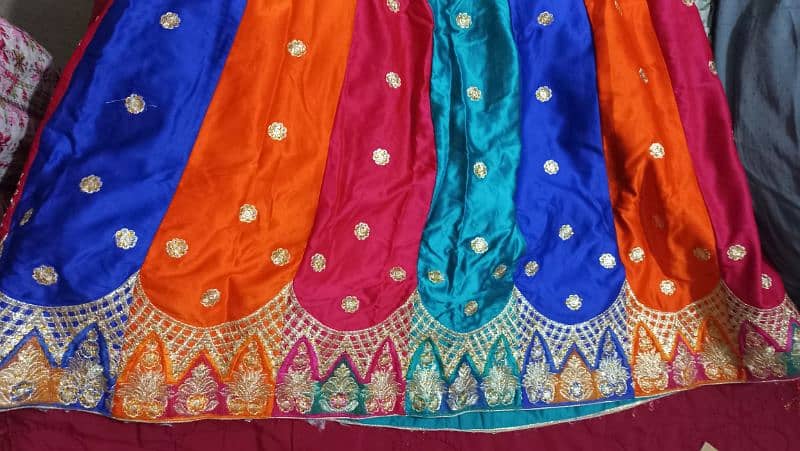 Multi colored lehnga and choli 9