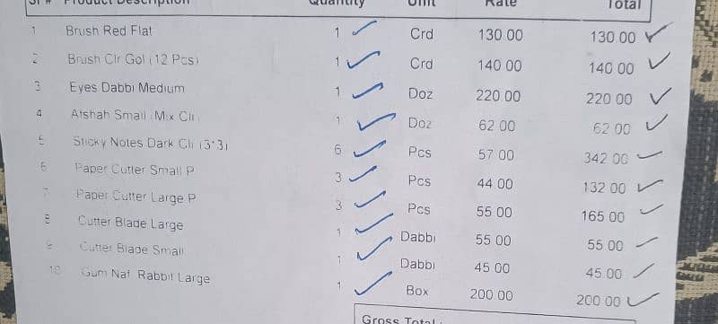 stationery ka saman para ha Wholesale rate pr 11