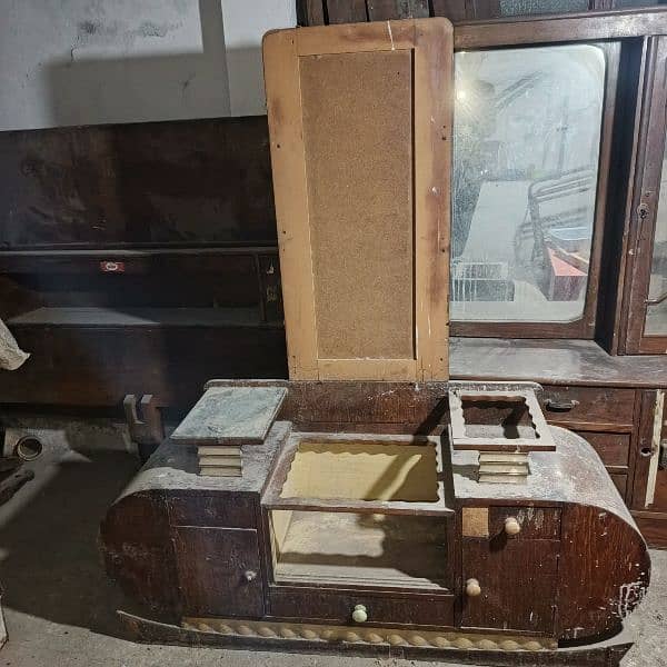 Old Black Wood Dressing Table Without Glass (Only Lahore) 1