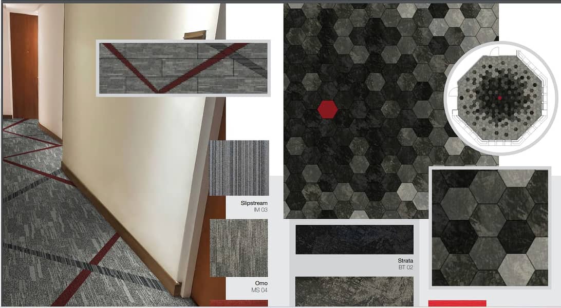 Carpet Tiles/PVC Vinyl/PvC wall Panels/ WPC Fluted panel / SPC Floor 16