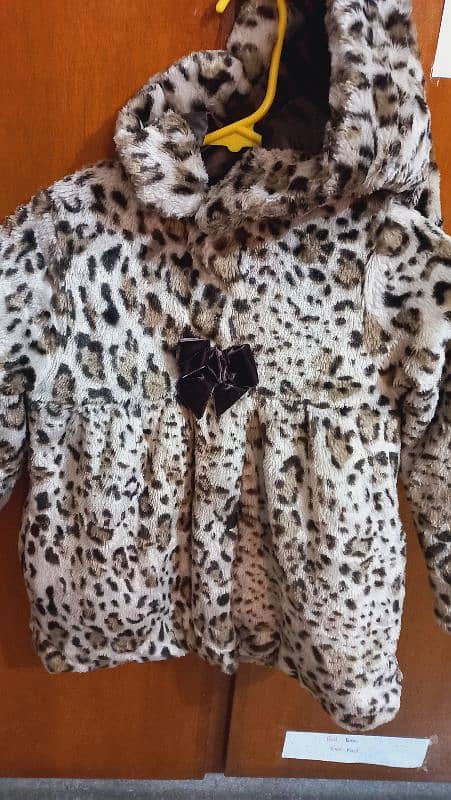 Leopard print fur coat 0