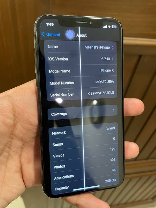 iPhone X 256GB PTA Approved 6