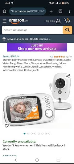 BOIFUN Baby Monitor with Camera, VOX Baby Monitor, Night Vision