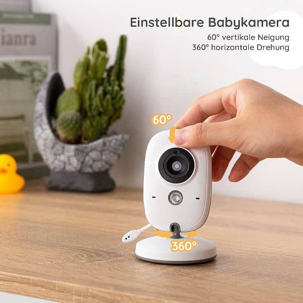 BOIFUN Baby Monitor with Camera, VOX Baby Monitor, Night Vision 6