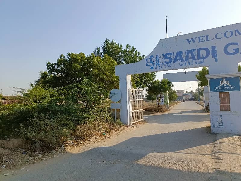 120 Sq Yard West Open Starting Location Plot In Block 2 SAADI GARDEN 12