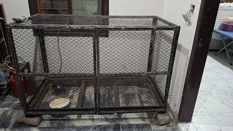 2 door Cage/Pinjra (5.5 x 4) [best for dogs and birds) 0