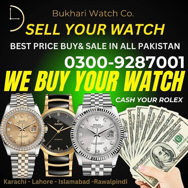 Sell Your Watch Buyer ROLEX Omega Cartier Rado breitling vachron tudor 1