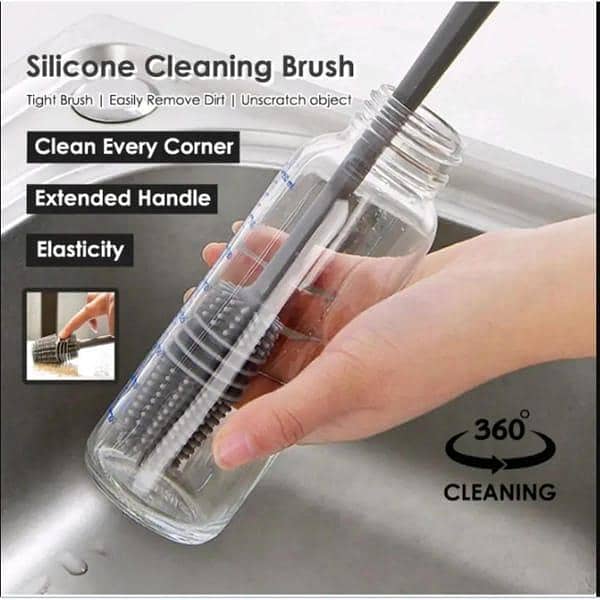 Silicone Bottle Cleaning Brush - Pack Of 2 2