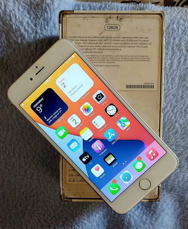 iPhone 6s plus 128gb pta approved with box 0