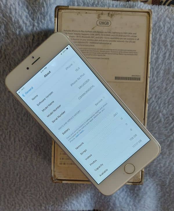 iPhone 6s plus 128gb pta approved with box 1