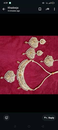 imported  bridal jewelry set neat good condition used only 1 time