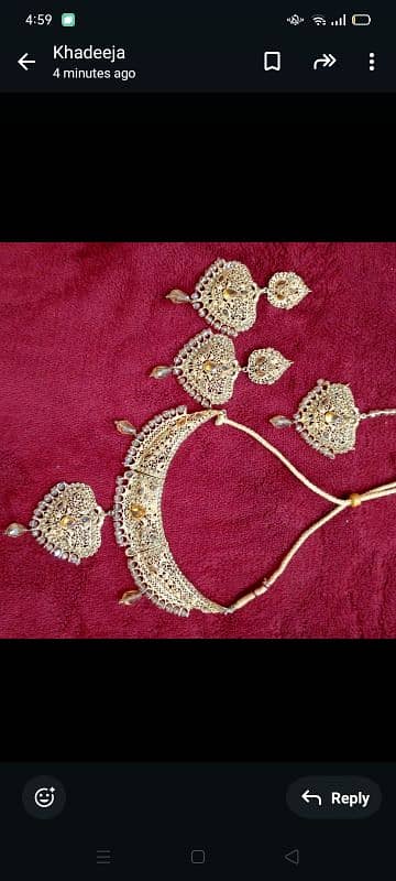 imported  bridal jewelry set neat good condition used only 1 time 1