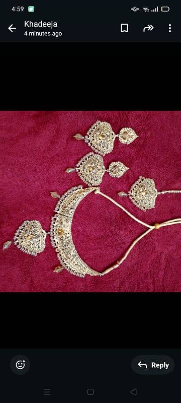 imported  bridal jewelry set neat good condition used only 1 time 4