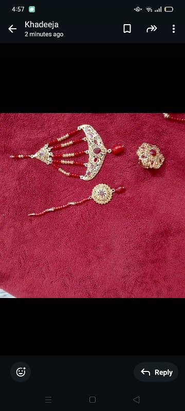 imported  bridal jewelry set neat good condition used only 1 time 18