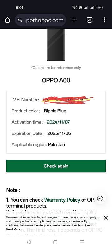 oppo A60 Almost new With 11 month warranty 6