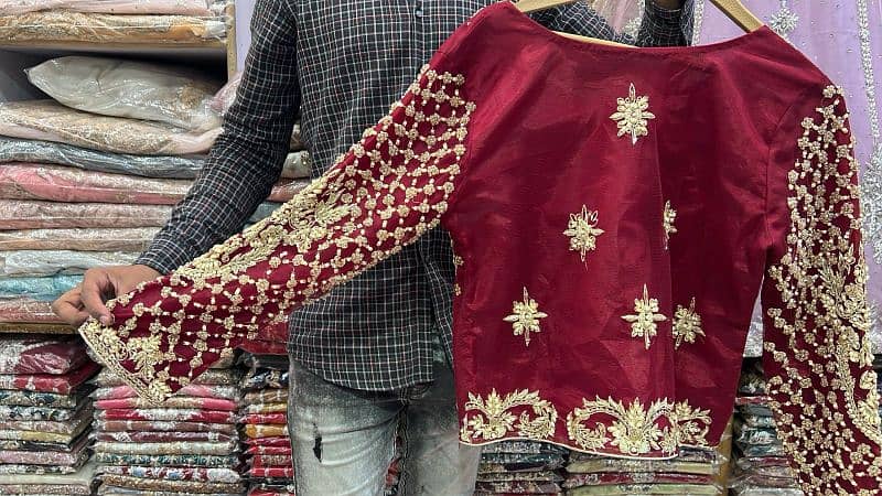 Bridal Lehnga (fresh red maroon) pearl work 1