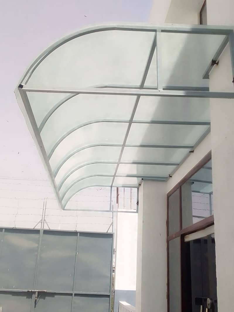 fiberglass shade,conopy fiberglass doors green net jali parking shade 9