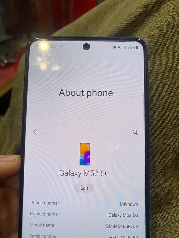 galaxy M52 5g  non pta 1