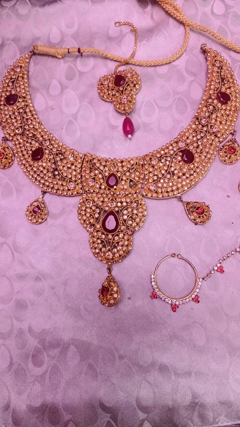 Complete premium quality barat bridal jewellery set. 0