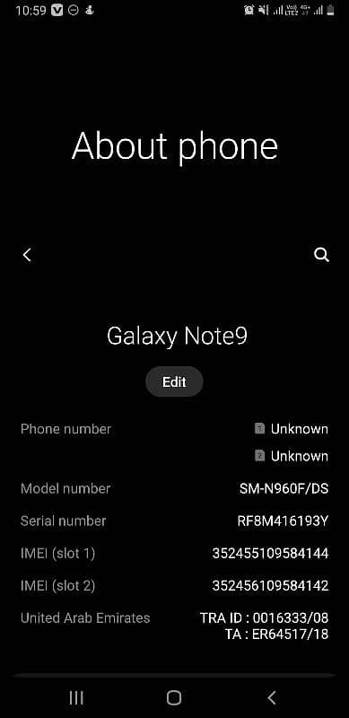 Galaxy Note 9 6/128gb 1