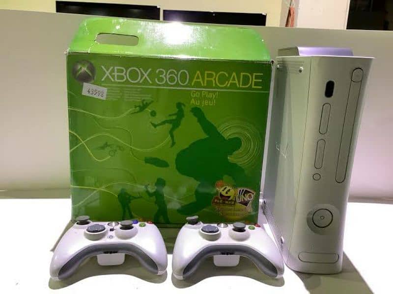 xbox360 2 wireless controllers 20 Games new condition complete box 0