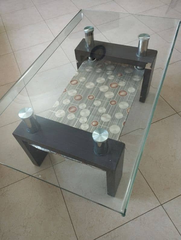 Centre Table Curved Glass Top 1