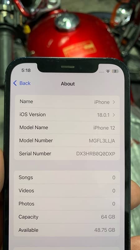 IPHONE12 64GB JV SIM 5