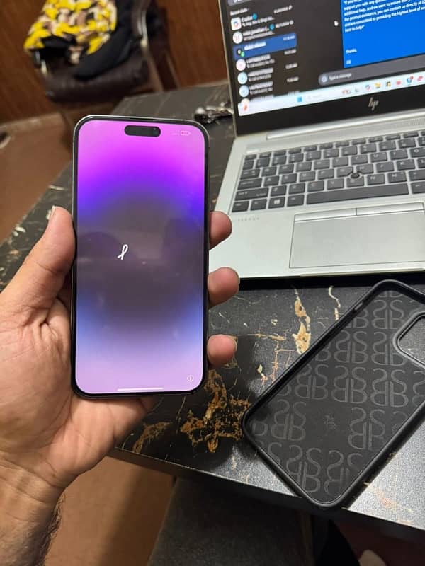 iPhone 14 pro max deep purple 128gb pta 6