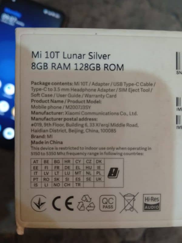 Xiaomi 10 T 5G original  Box charger Pta approved 6