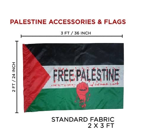 Palestine Flag , Scarf Keffiyeh, USA Flag, Indoor office Flag & Pole 8