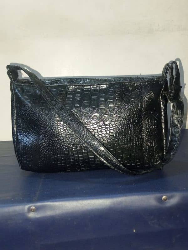 stylish handmade black leather bag 4