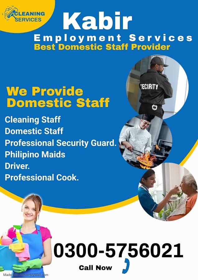 we need Maids,Baby siiter,Female staff,Cook, 0