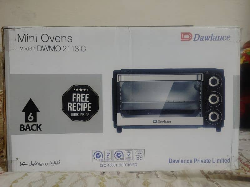 Dawlance Electric Oven DWMO 2113C 21L Brand New Perfect for Baking 0