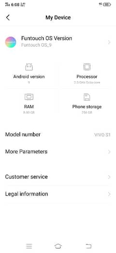 vivo s1 sale 8 256 condition 10 by 10 urgent sale