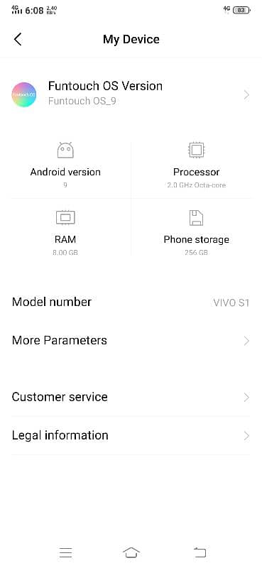 vivo s1 sale 8 256 condition 10 by 10 urgent sale 0