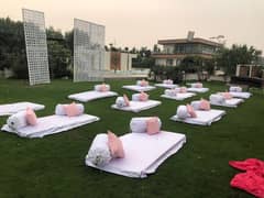 mattress on rent - event planners and padestal fans