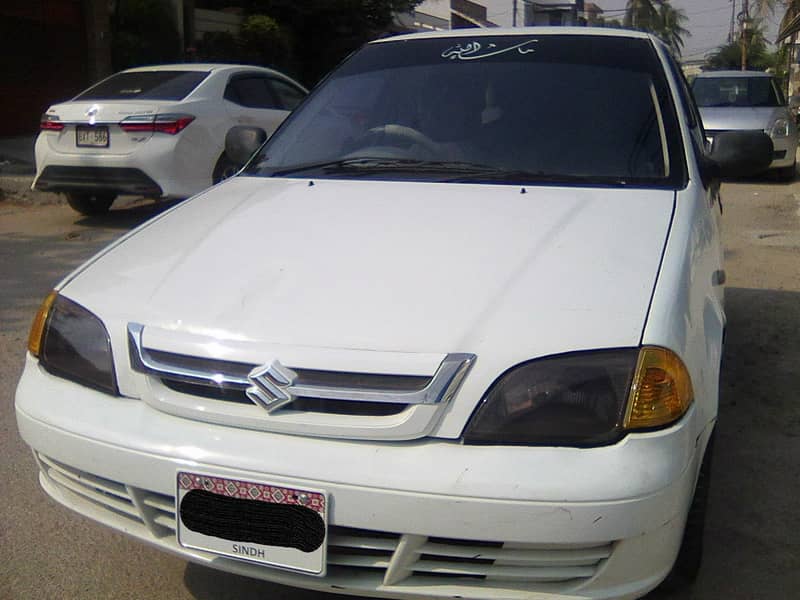 CALL 03401394443/SUZUKI CULTUS VXR(CNG) 2003 WHITE GOOD CONDITION 0