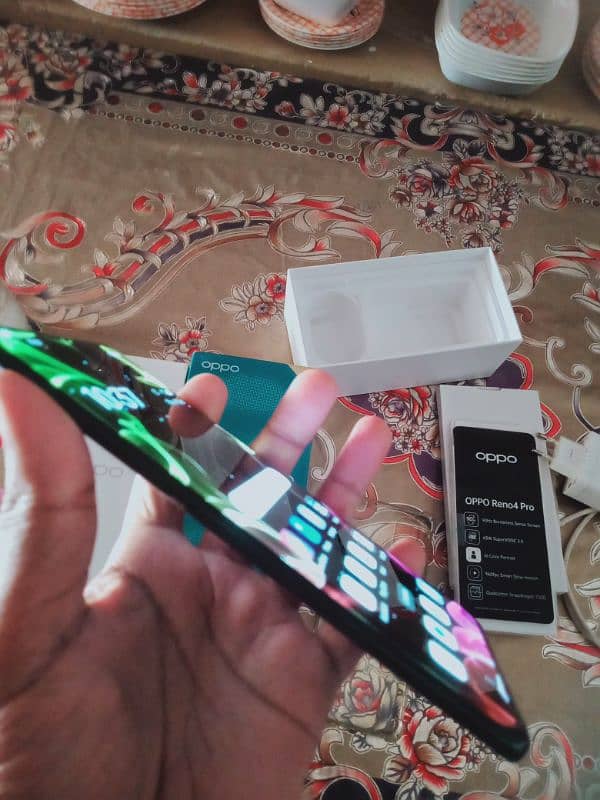 Oppo Reno 4 pro with box chrgrr 0