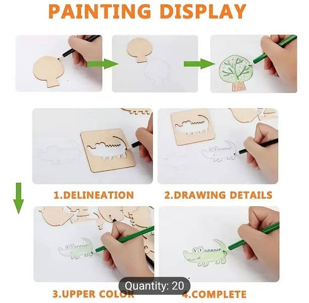 20 Wooden painting stencils/templates (new) 2