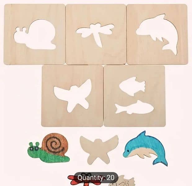 20 Wooden painting stencils/templates (new) 4