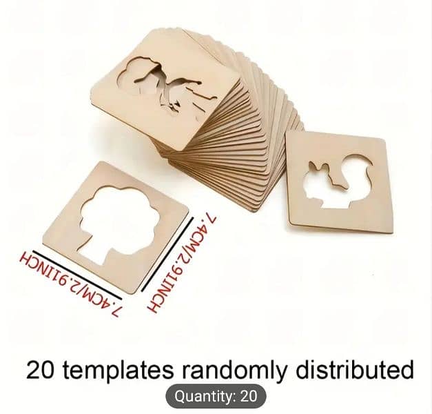 20 Wooden painting stencils/templates (new) 5