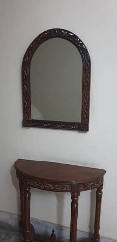 mirror and table