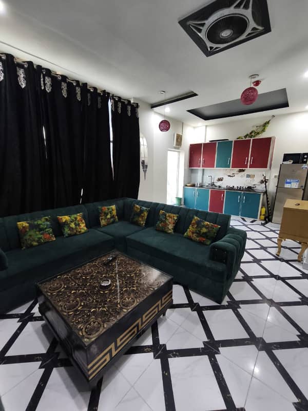 one bed room full furnished apartment in bahria town available for rent 6