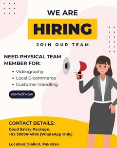 Need team member to handle e-commerce at our store