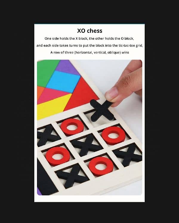 3 styles wooden jigsaw puzzle XO game for kids 7