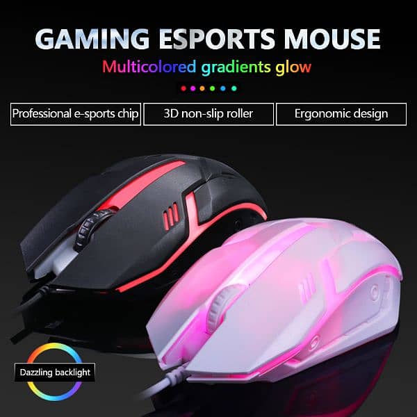 Wired Gaming Mouse for Desktop PC Laptop Office Computer Gaming Mouse 4