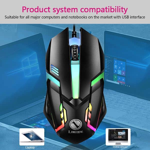 Wired Gaming Mouse for Desktop PC Laptop Office Computer Gaming Mouse 5