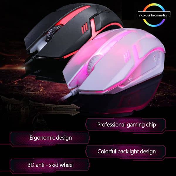 Wired Gaming Mouse for Desktop PC Laptop Office Computer Gaming Mouse 6