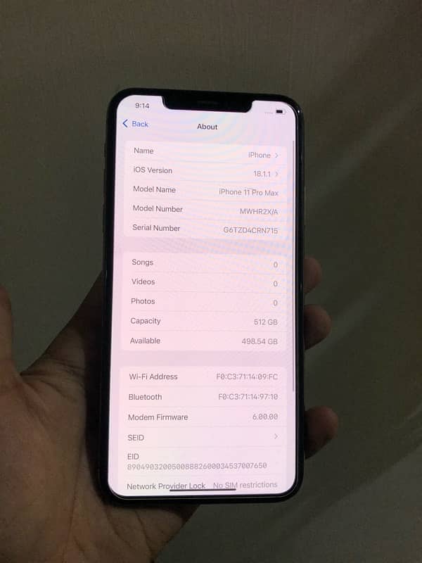 iphone 11 pro max 512 gb 8